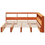 vidaXL Lit bibliothèque sans matelas cire marron 180x200 cm pin massif