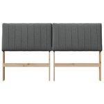 vidaXL Tête de lit capitonnée Gris foncé 150 cm Pin massif
