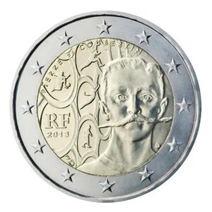 2 euros commémorative France 2013 - Pierre de Coubertin.