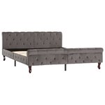 vidaXL Cadre de lit sans matelas gris velours 160x200 cm