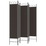 vidaXL Cloison de séparation 5 panneaux Marron 200x200 cm Tissu