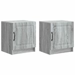 vidaXL Cabinet de chevet 2 Pièces Sonoma gris 43 x 34 5 x 47 cm