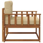 vidaXL Sofa de milieu extérieur Naturel