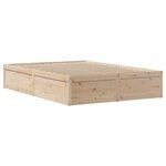 vidaXL Cadre de lit avec tête de lit 140x200 cm bois de pin massif