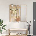 vidaXL Porte-manteau mural Chêne Sonoma 100 x 10 x 100 cm