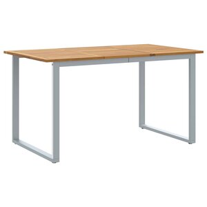 vidaXL Table de jardin pour repas Gris 140 x 80 x 75 cm