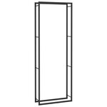 vidaXL Portant de bois de chauffage Noir mat 80x28x222 cm Acier