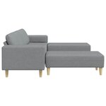 vidaXL Canapé de salon 3 Pièces Gris clair Polyester