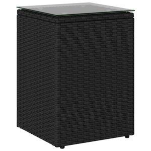 vidaXL Table d'appoint Noir polyrotin