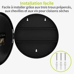 ACROPAQ Coffre-fort Mural Discret- Horloge secrète- Fonction réveil- Verrouillage à clé- Facile à installer