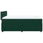 vidaXL Sommier à lattes de lit et matelas Vert foncé 140x200cm Velours