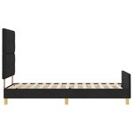 vidaXL Cadre de lit avec tête de lit Noir 90 x 190 cm tissu
