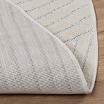 vidaXL Tapis de surface Rond HUARTE Crème Ø 160 CM Polyester