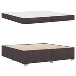 vidaXL Cadre de lit Marron foncé 200 x 200 cm tissu