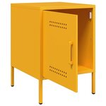 vidaXL Table de chevet jaune moutarde 36x39x50 5 cm acier