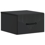 vidaXL Cabinet de chevet mural avec tiroir Noir 34 5 x 33 x 20 cm