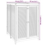 vidaXL Boîte de rangement de jardin 70x87x104 cm bois massif d'acacia