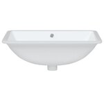 vidaXL Évier de salle de bain blanc 60x40x21cm rectangulaire céramique