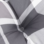 vidaXL Coussins de palette lot de 2 motif à carreaux gris tissu