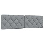vidaXL Cadre de lit avec LED sans matelas gris clair 180x200 cm tissu