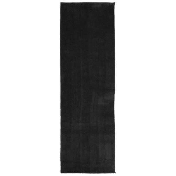 vidaXL Tapis HUARTE à poils courts doux et lavable noir 80x250 cm