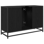 vidaXL Cabinet de salle de bain avec porte Chêne noir 90 x 33 x 60 cm