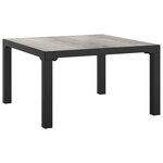 vidaXL Salon de jardin 7 Pièces noir et gris résine tressée