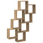 vidaXL Étagère murale en forme de cube chêne artisanal 90x15x119 5 cm