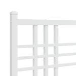 vidaXL Cadre de lit métal avec tête de lit blanc 180x200 cm