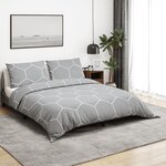 vidaXL Ensemble de housse de couette Gris 200x200 cm Coton