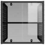 vidaXL Salon de jardin 4 Pièces avec coussins noir résine tressée