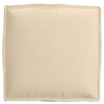 vidaXL Coussins de palette pour siège - 2 pièces  couleur beige  dimensions 40 x 40 x 8 cm  en tissu oxford.