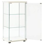 vidaXL Armoire de rangement Verre trempé Blanc