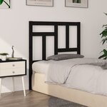 vidaXL Tête de lit Noir 95 5x4x100 cm Bois massif de pin