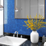 vidaXL Carreaux mosaïque 11 Pièces Bleu 30x30 cm Verre