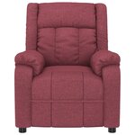 vidaXL Fauteuil inclinable électrique Rouge bordeaux Tissu