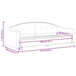 vidaXL Lit de repos sans matelas gris foncé 80x200 cm tissu