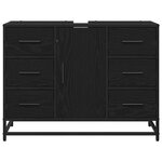 vidaXL Meuble de Lavabo de Salle de Bain Chêne noir 80 x 33 x 60 cm