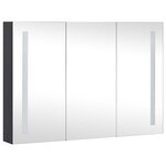 vidaXL Armoire de salle de bain à miroir LED 89x14x62 cm