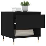 vidaXL Table basse noir 50x46x50 cm bois d’ingénierie