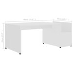 vidaXL Table basse Blanc 90x45x35 cm bois d’ingénierie