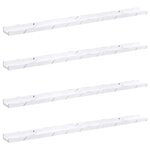 vidaXL Étagère Murale avec étagère 4 Pièces Marbre blanc 100 x 9 x 3 cm