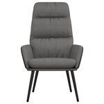 vidaXL Chaise de relaxation avec tabouret Gris clair Tissu similicuir