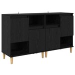 vidaXL Buffets 2 Pièces Chêne noir 60 x 35 x 70 cm Bois d'ingénierie