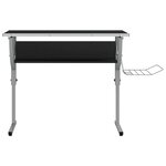Bureau table poste de travail meuble d'ordinateur informatique étude d'artisanat et 110 x 53 x (58-87) cm noir 02_0023700