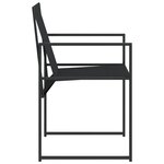 vidaXL Chaises de jardin 4 Pièces noir acier et textilène