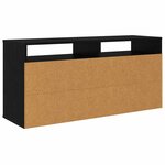 vidaXL Basboard avec tiroir Chêne noir 102 x 32 x 48 5 cm