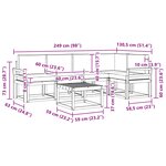vidaXL Ensemble de canapés d'extérieur 6 pc Naturel et Anthracite