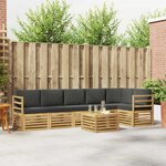 vidaXL Ensemble de canapés d'extérieur 7 pc Blanc et anthracite