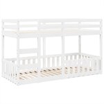 vidaXL Lit superposé Blanc 90x200 cm Bois de pin massif